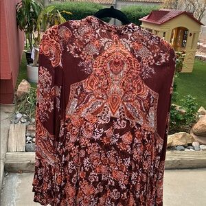 Bohemian Floral Long Sleeve Dress